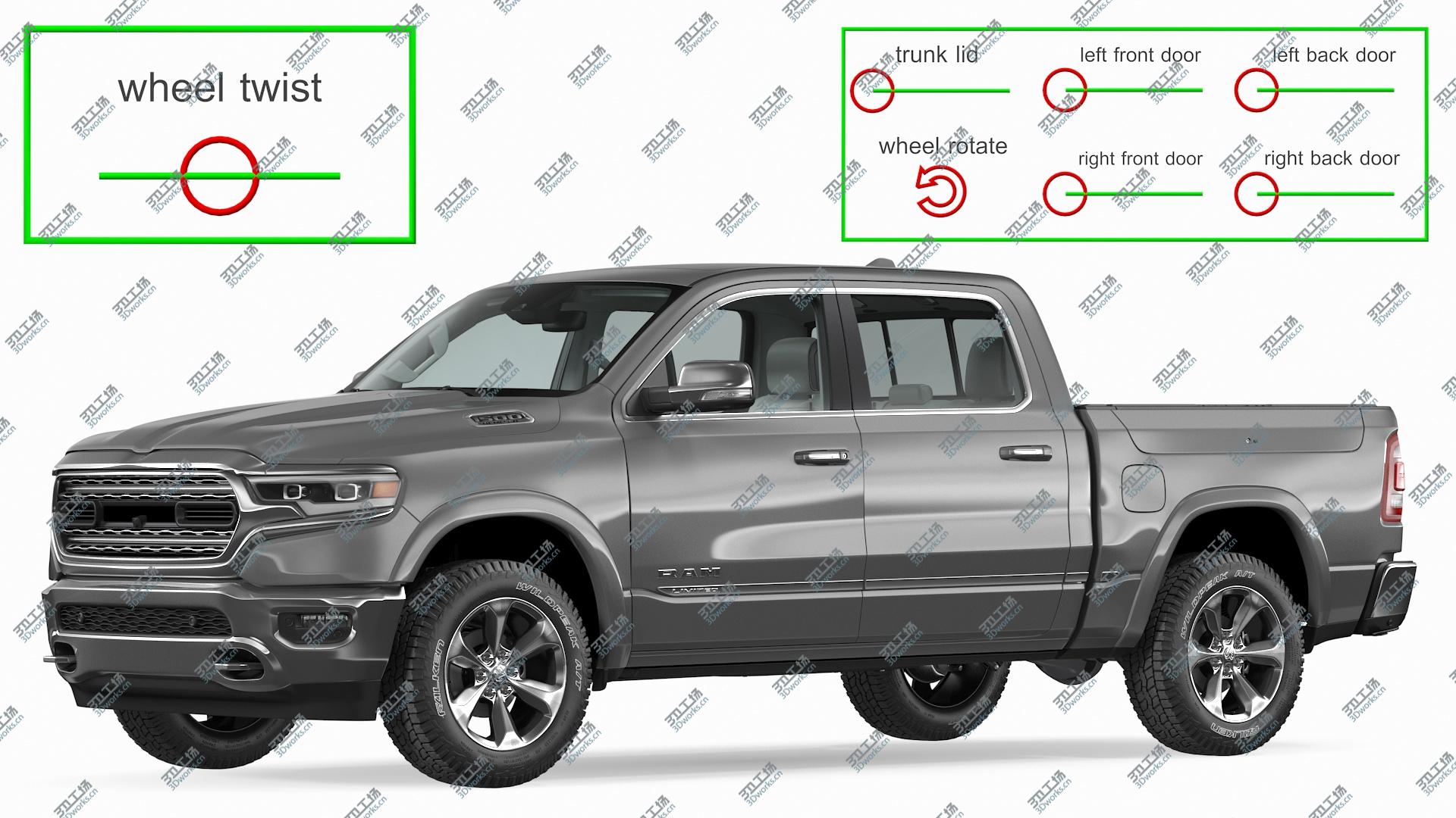 images/goods_img/2021040234/3D model Pickup Truck Dodge RAM 1500 2020 Rigged/4.jpg
